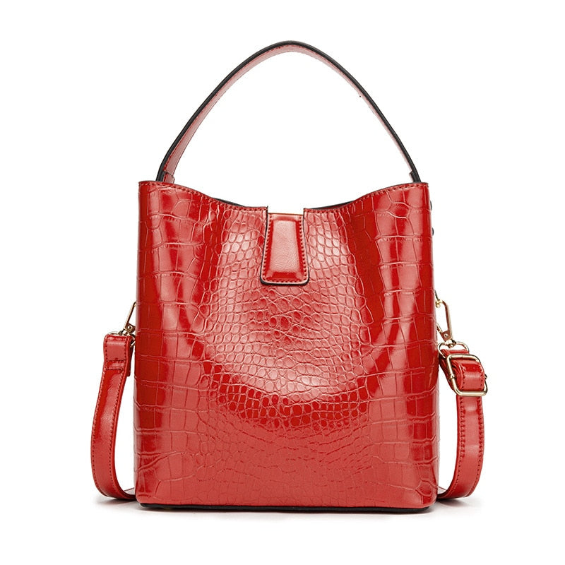 Crocodile Pattern Leather Bag