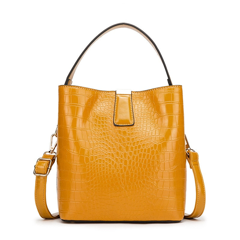 Crocodile Pattern Leather Bag