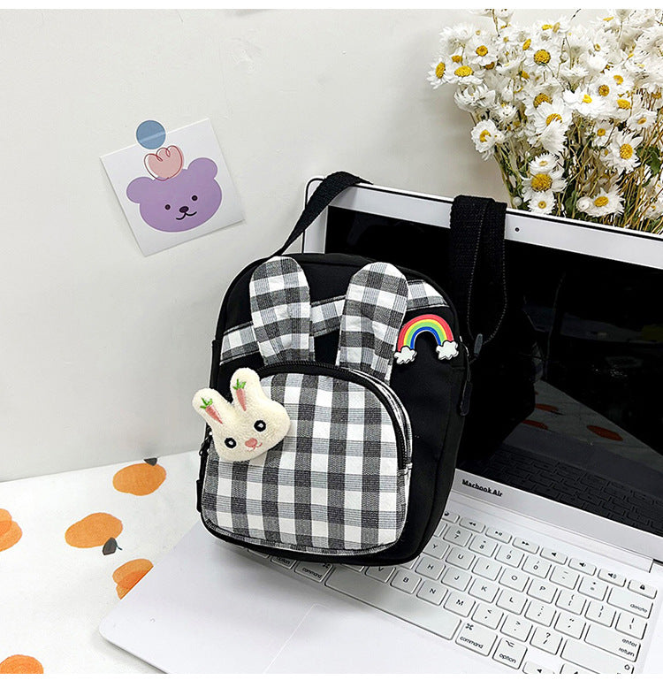 Plaid Messenger Bag