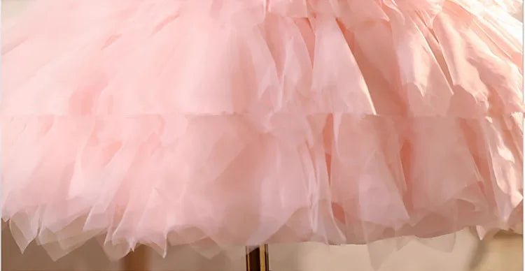 Blush Bloom Feather Tutu Dress