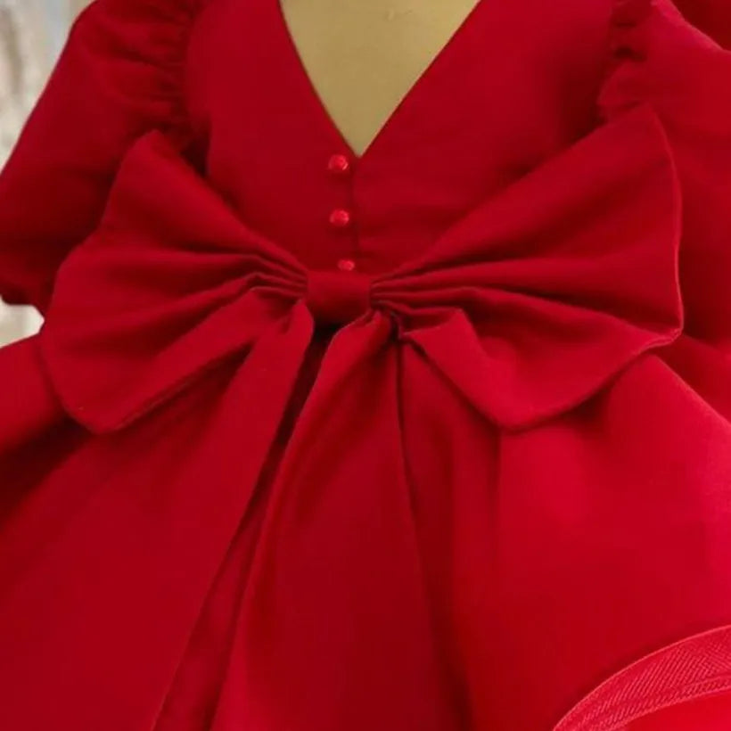 Ruby Bow Blossom Twirl Dress