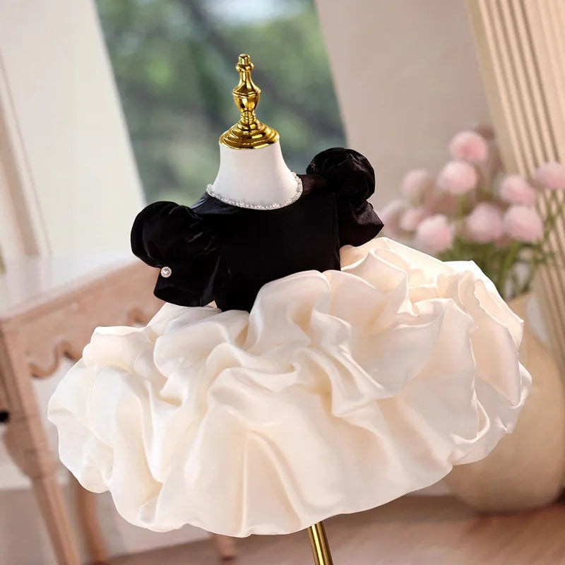 Black Velvet & Ivory Cloud Dress