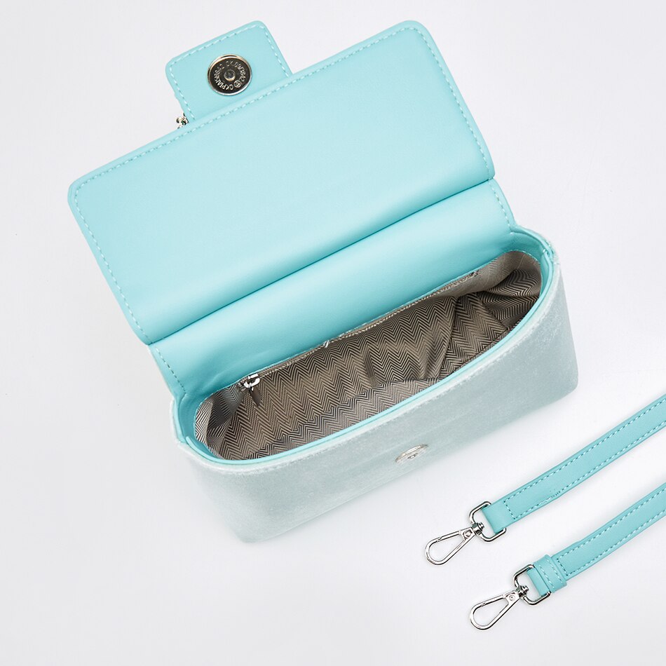 Metallic Velvet Rhinestone Handbags