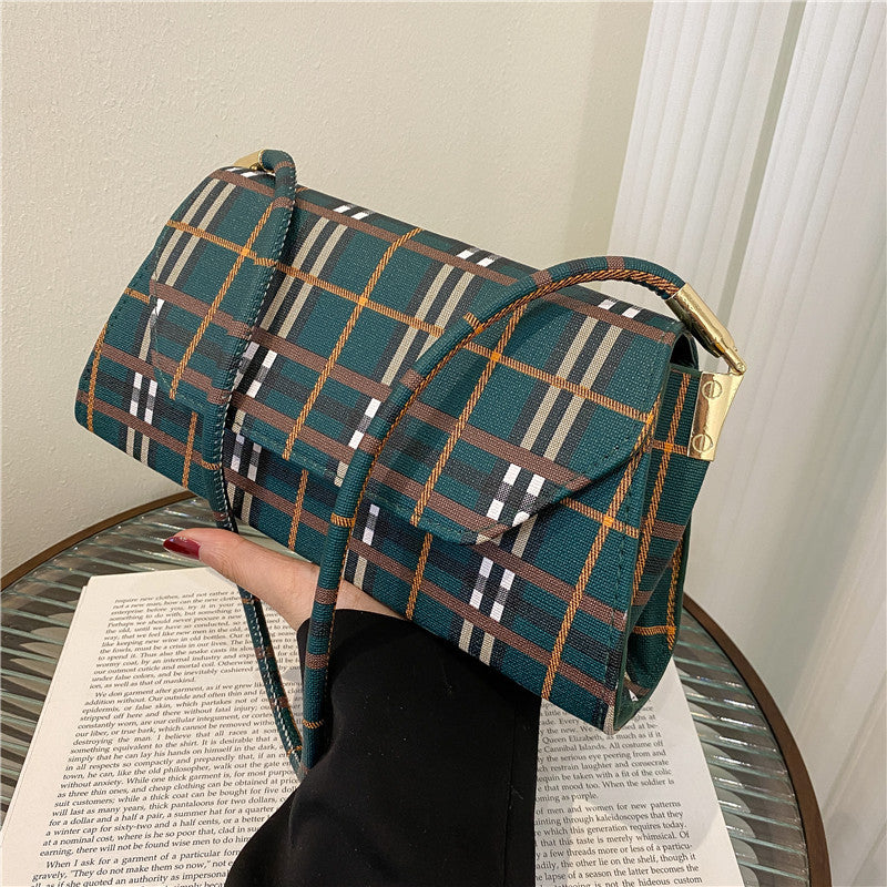 Trendy Plaid Shoulder Bag
