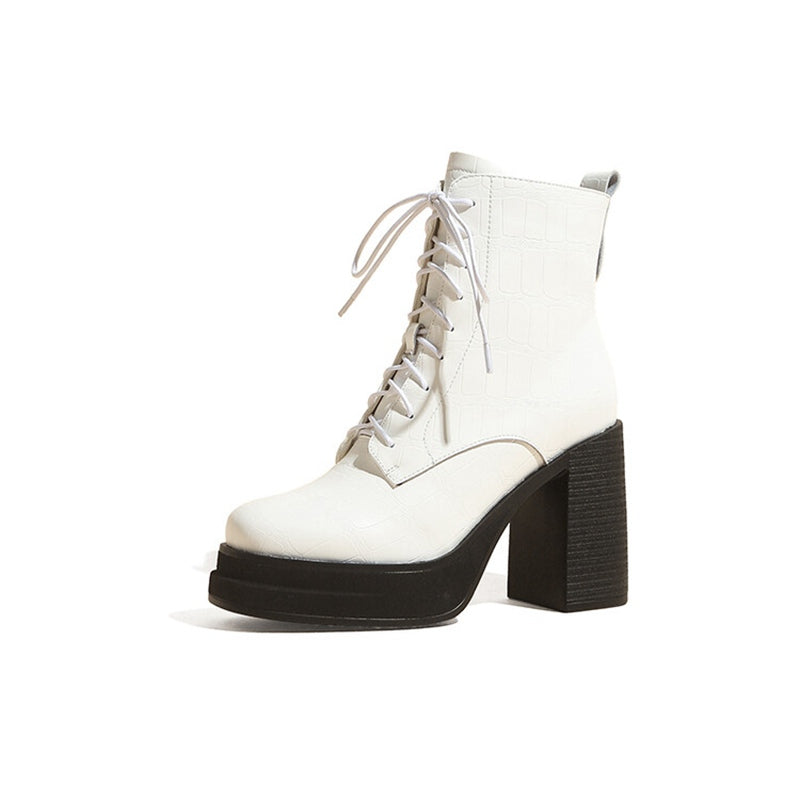 Leather Platform Boots