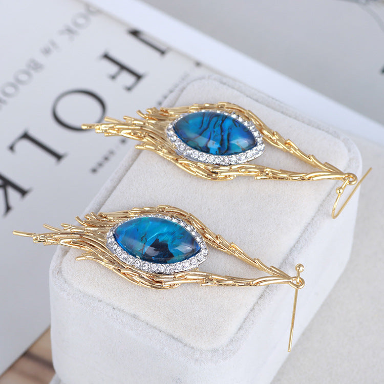 Phoenix Feather Stud Earrings