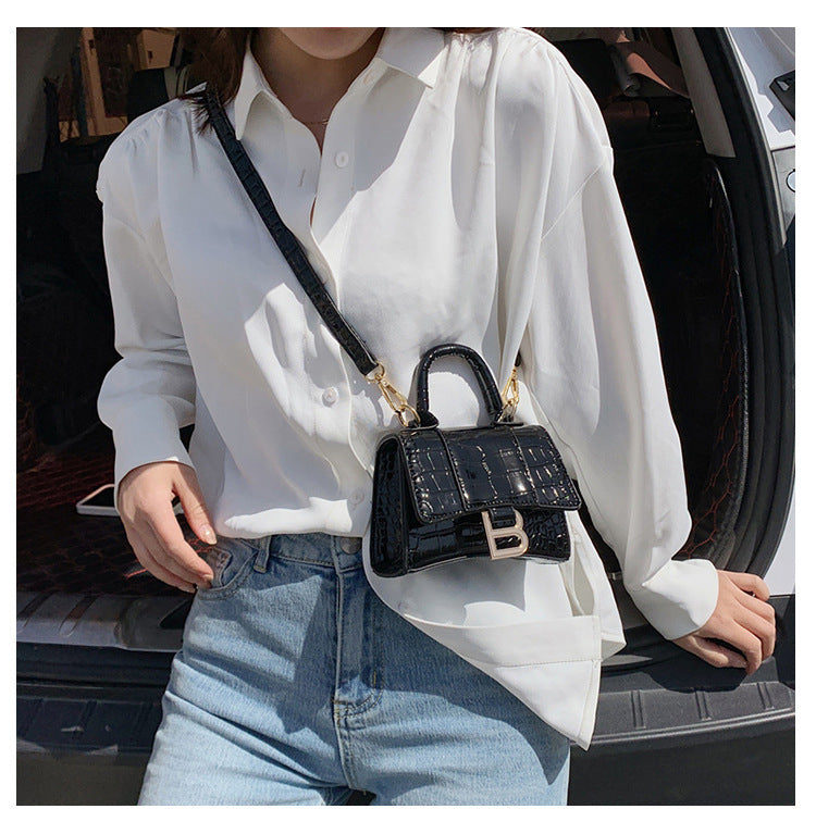 Crocodile Patterned Shoulder Bag