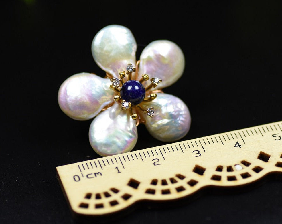 Handmade Lapis Lazuli Stud Earrings