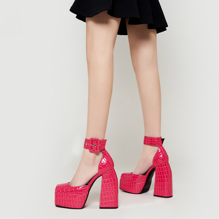 Chunky High Heel Sandals