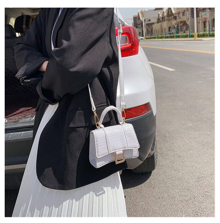 Crocodile Patterned Shoulder Bag