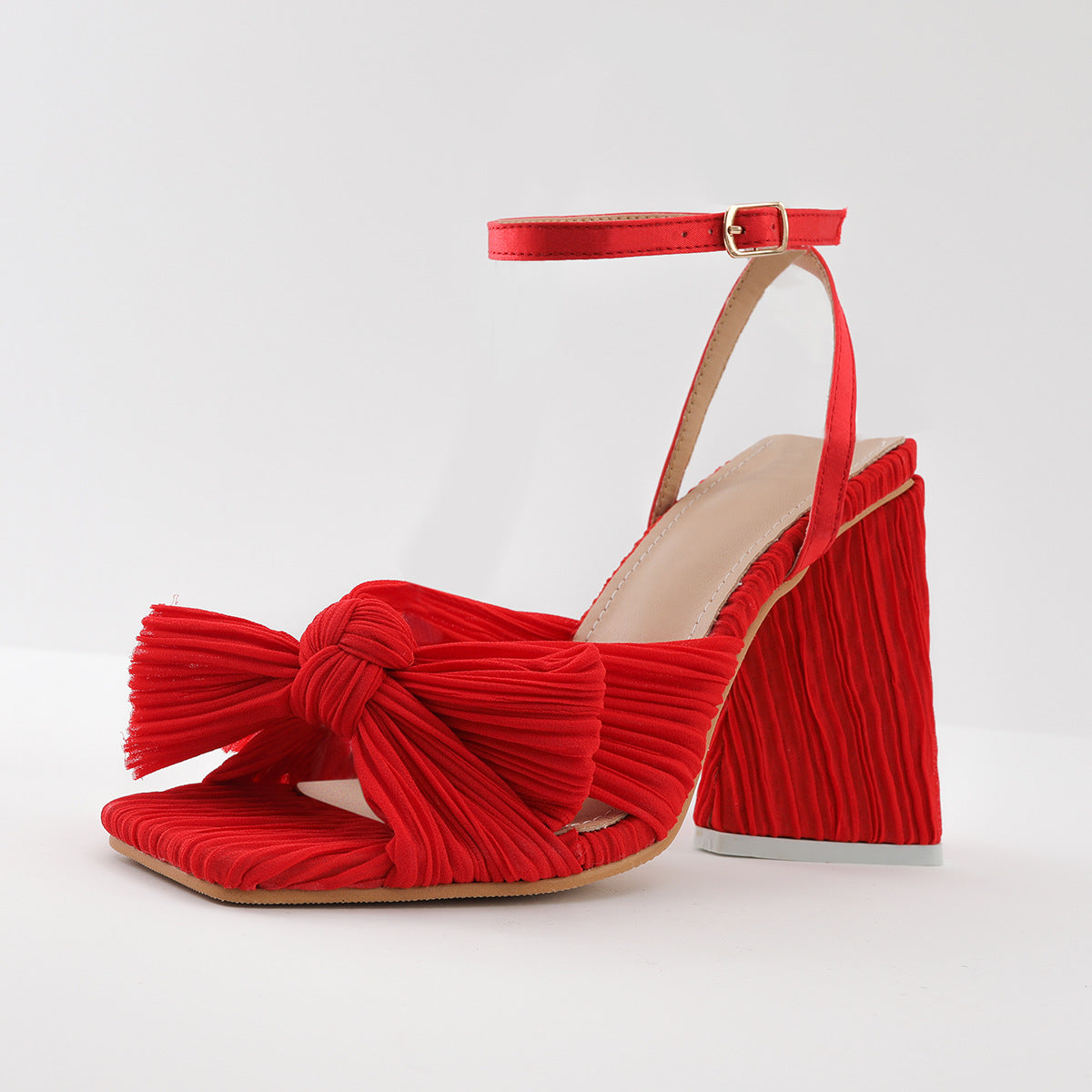 Silk High Heel Sandals
