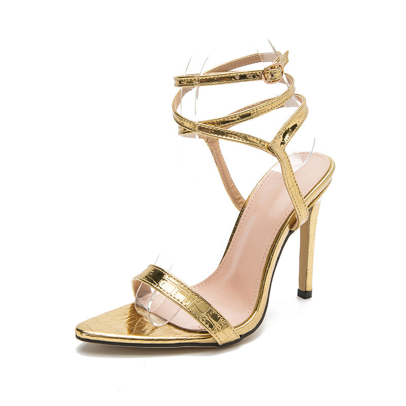 Lace-up Stiletto Sandals