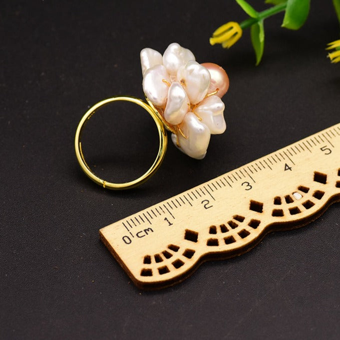 Handmade Fresh Water Baroque Pearl Ring