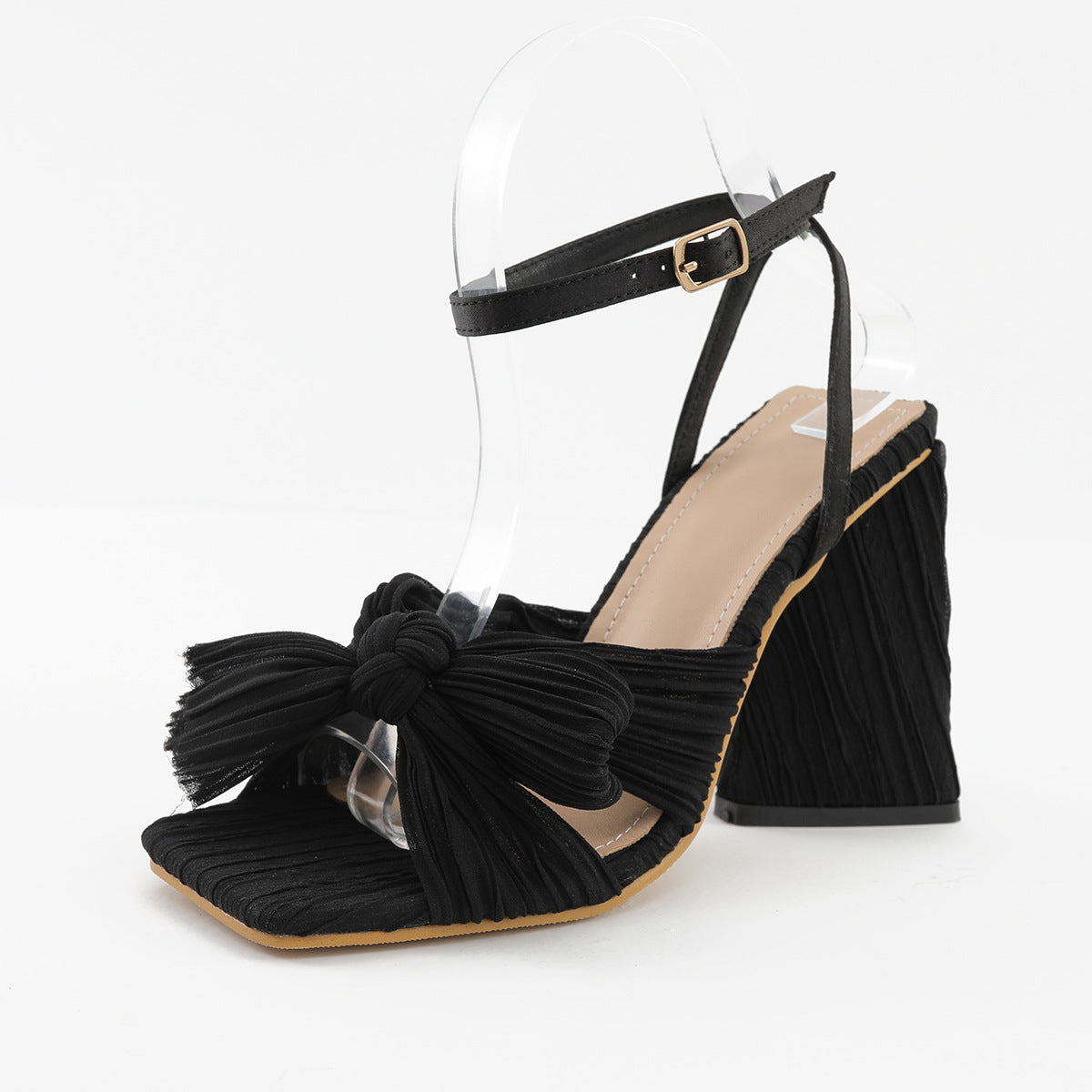 Silk High Heel Sandals