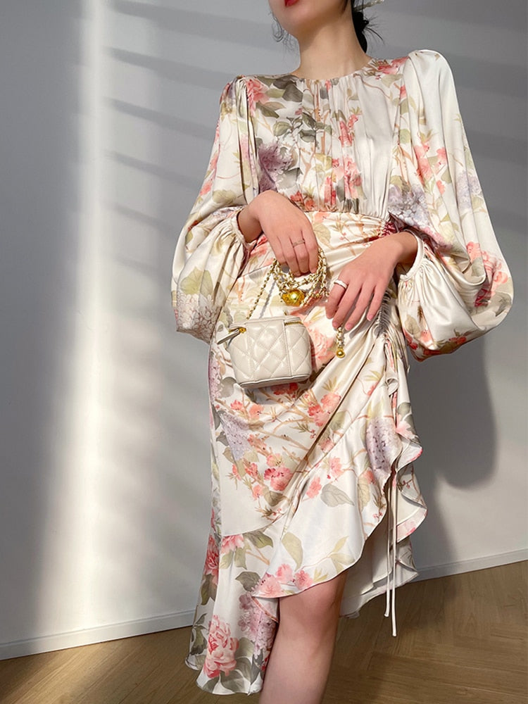 Elegant Colorblock Midi Dress