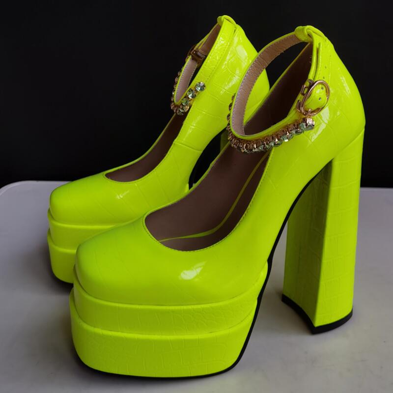 Sexy Rhinestone Crocodile Pumps