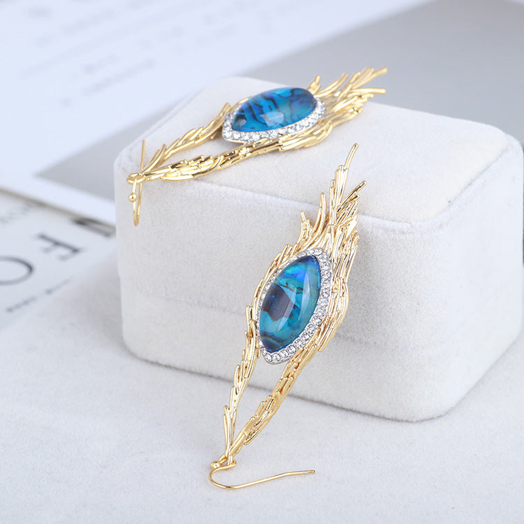 Phoenix Feather Stud Earrings