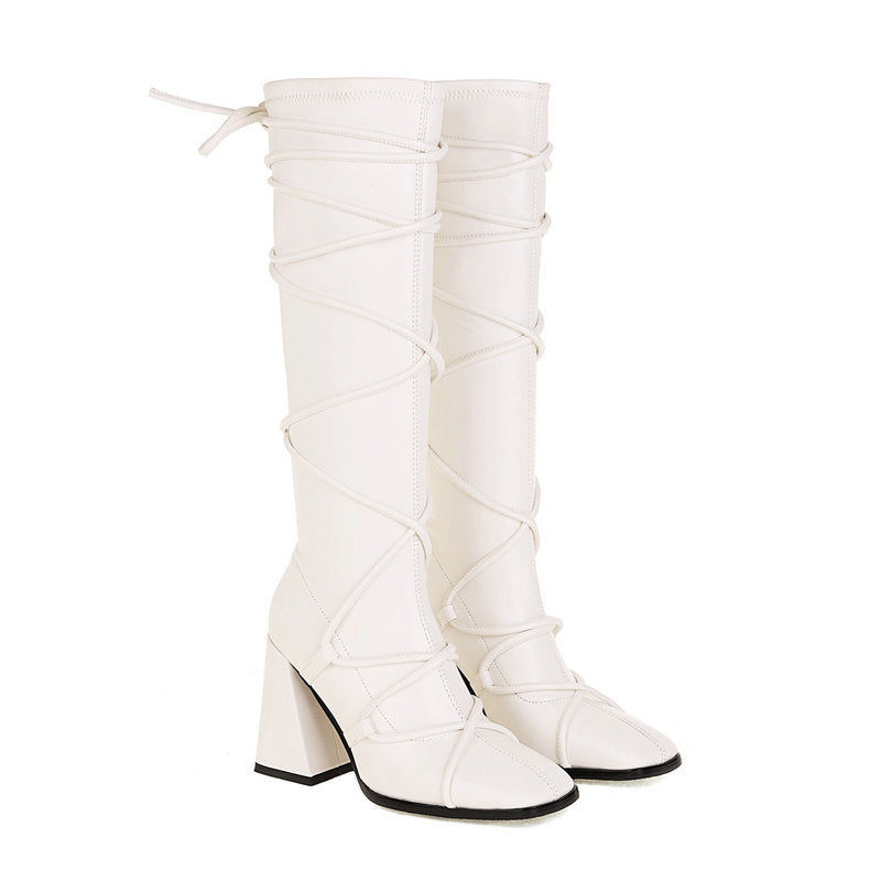 High Heels Stretch Knee High Boots