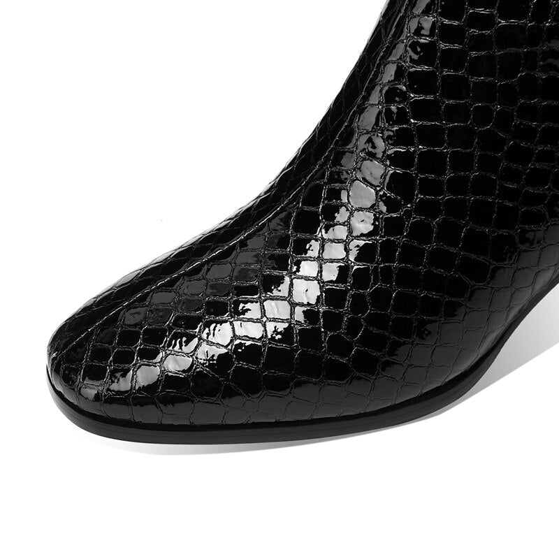 New Genuine Leather Knee-High Boots
