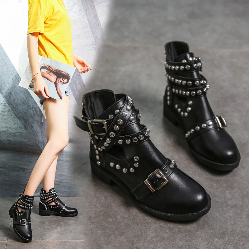 Trendy Rivet Boots