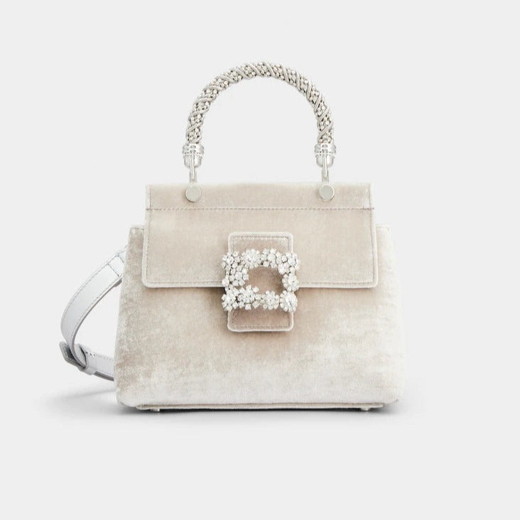 Metallic Velvet Rhinestone Handbags