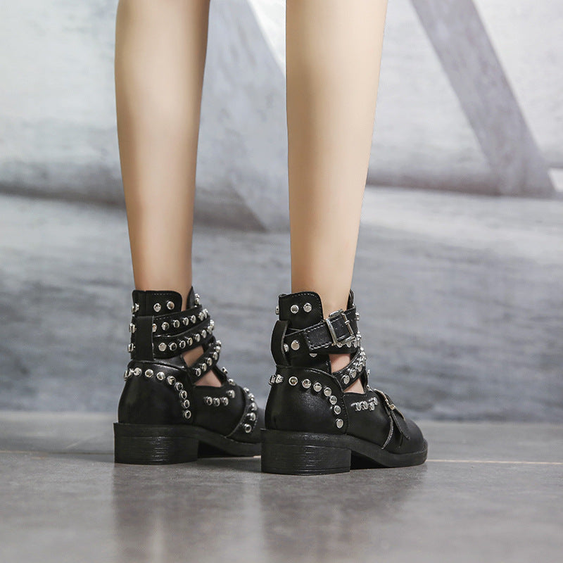 Trendy Rivet Boots