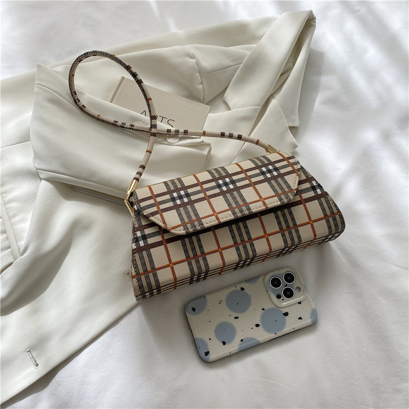 Trendy Plaid Shoulder Bag
