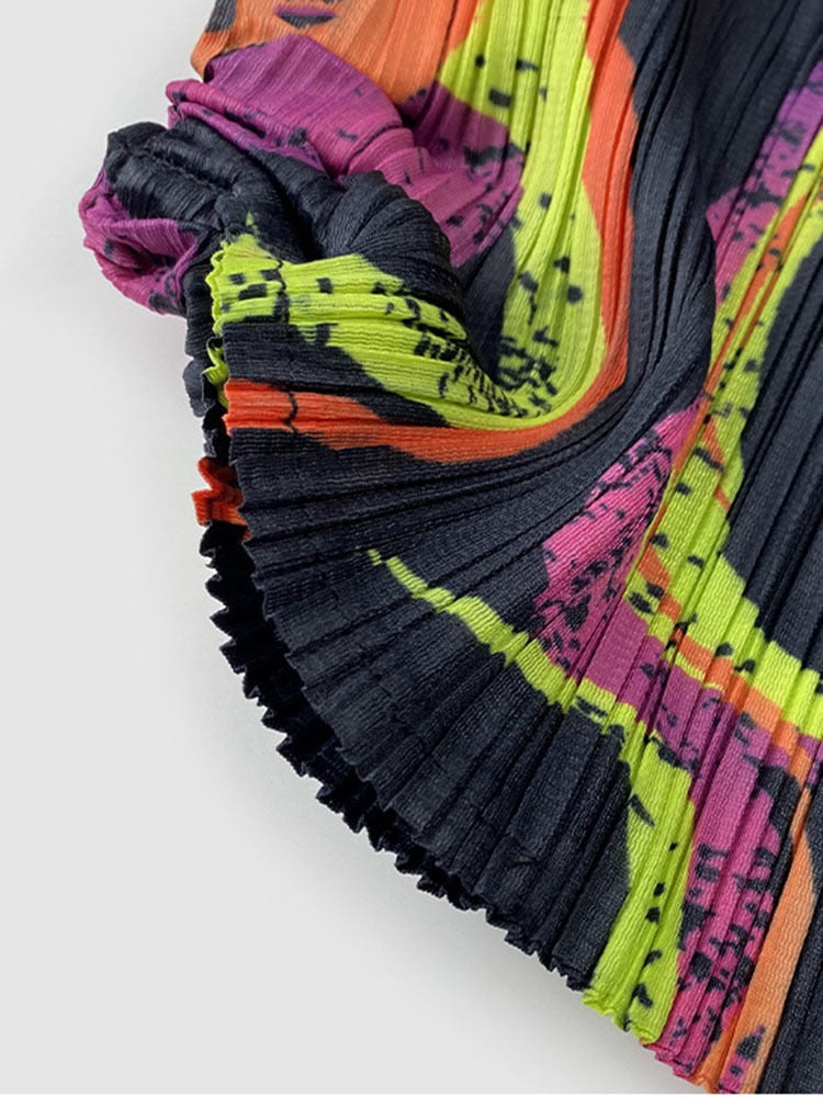 Striped Pleated Dress