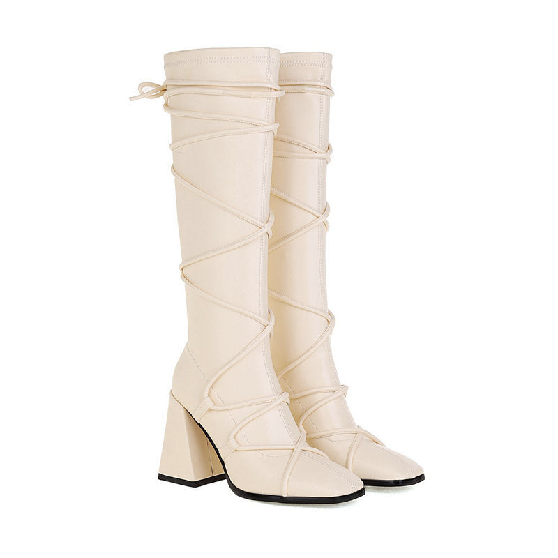High Heels Stretch Knee High Boots