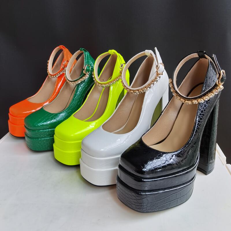 Sexy Rhinestone Crocodile Pumps