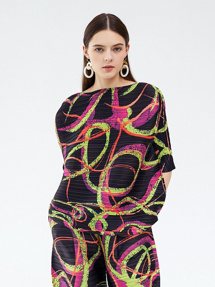 Striped Pleated Dress