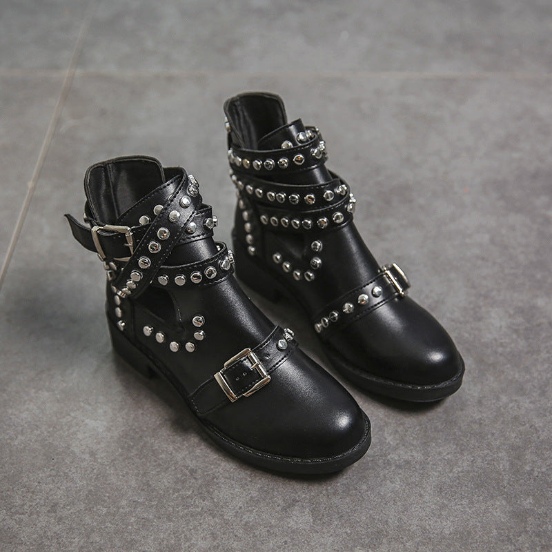 Trendy Rivet Boots