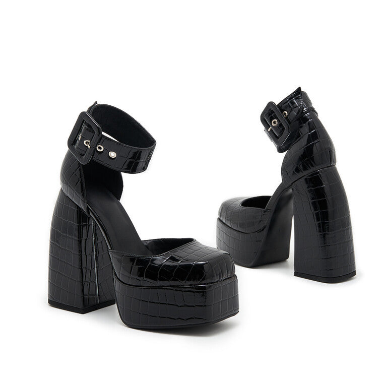 Chunky High Heel Sandals
