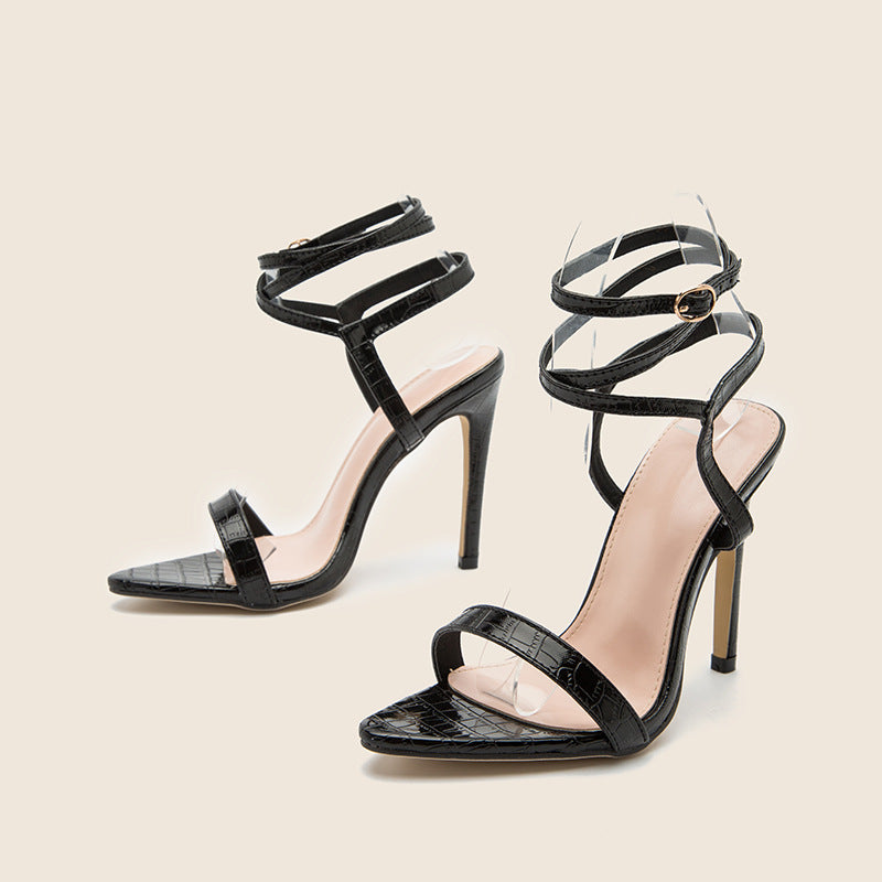 Lace-up Stiletto Sandals