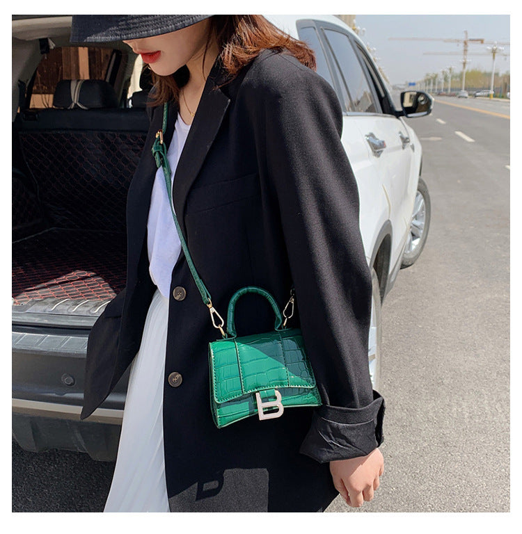 Crocodile Patterned Shoulder Bag