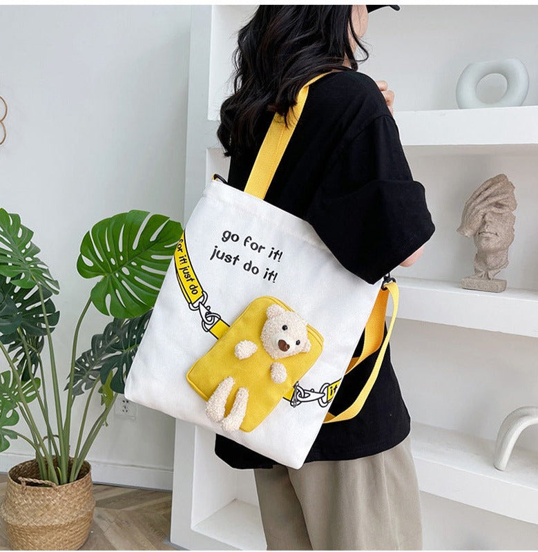 Bear Doll Canvas Bag