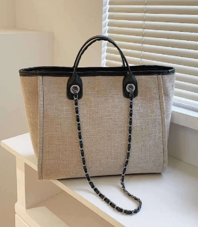 Chic Canvas Bucket Bag