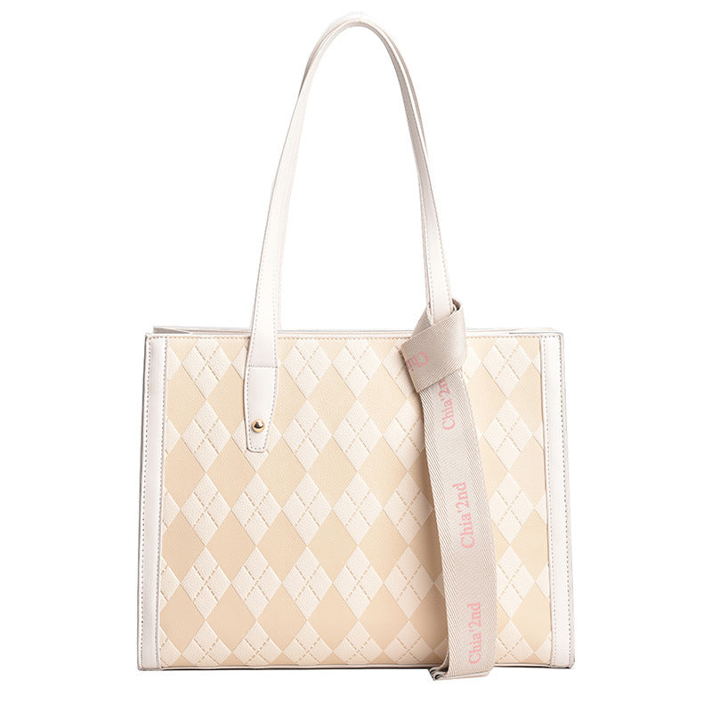 Checkerboard Rhombus Shoulder Bag