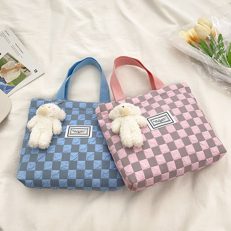 Bubble Grid Canvas Bag