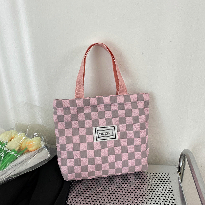 Bubble Grid Canvas Bag