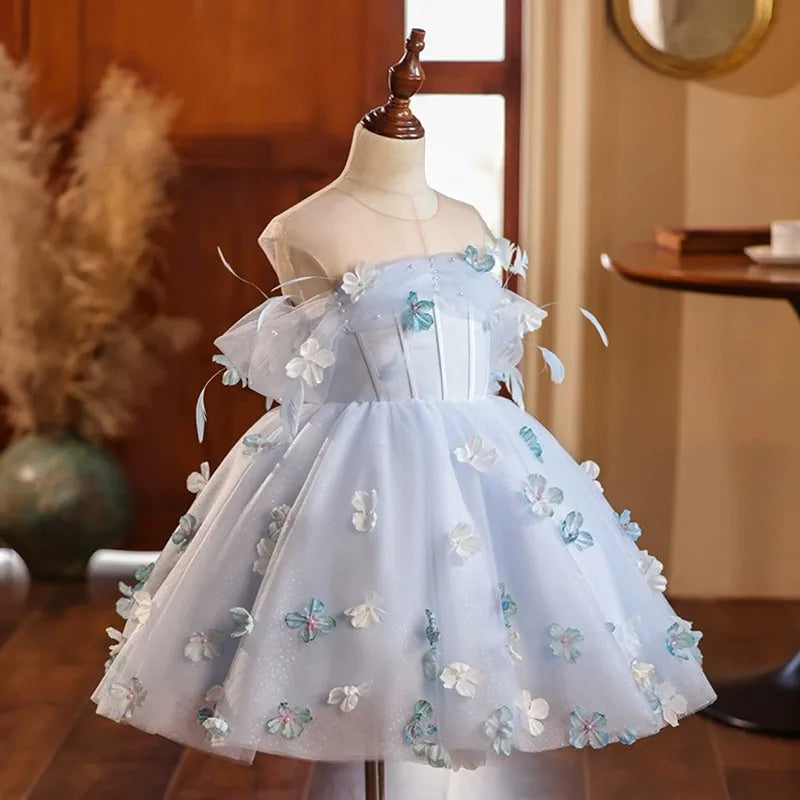 Sky Blue Butterfly Breeze Dress