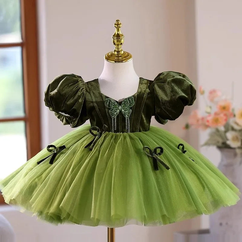 Emerald Butterfly Tutu Dress