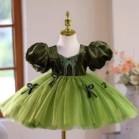 Emerald Butterfly Tutu Dress