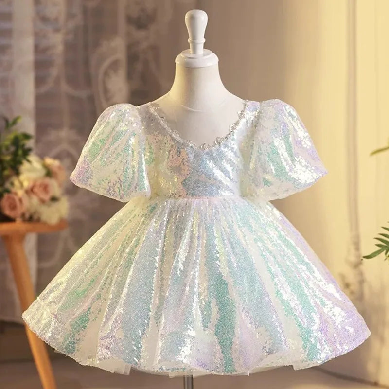 Iridescent Aurora Sequin Dress