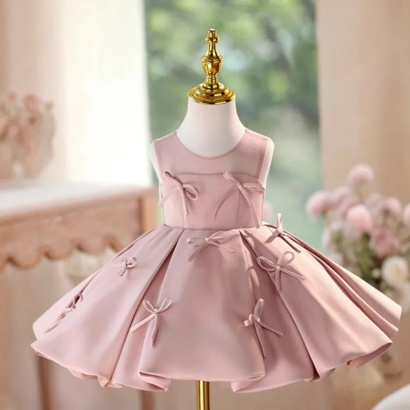 Blush Ribbon Twirl Dress