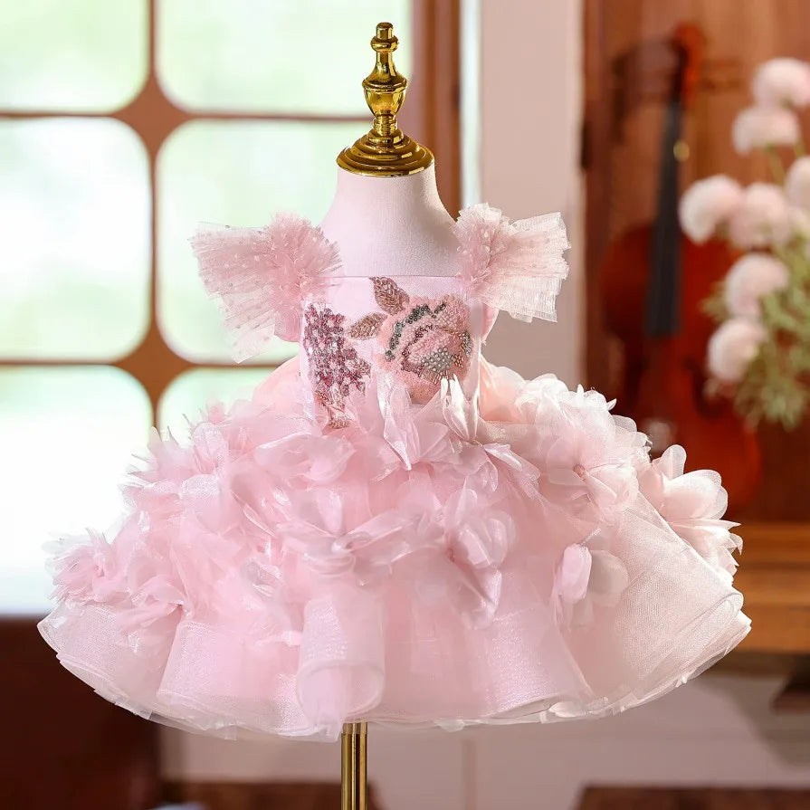 Pink Whisper Petal Tutu Dress