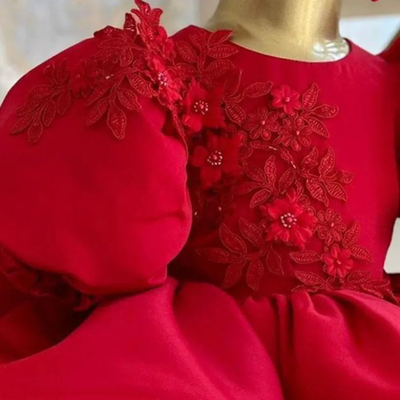 Ruby Bow Blossom Twirl Dress