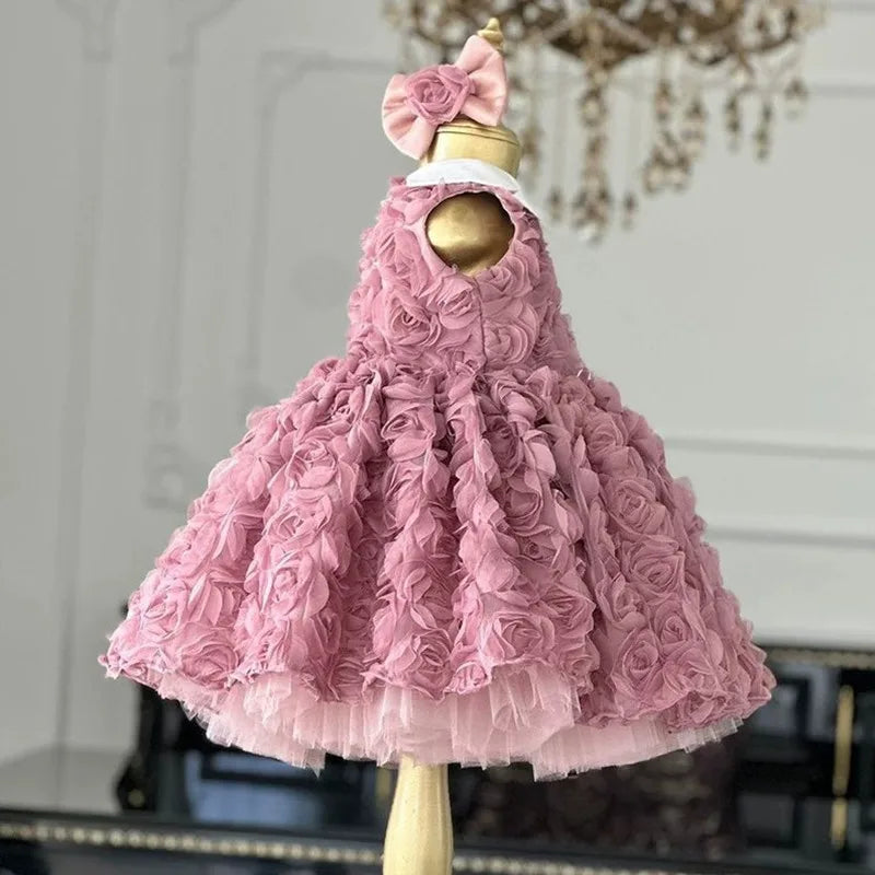 Pastel Rose Bouquet Princess Dress