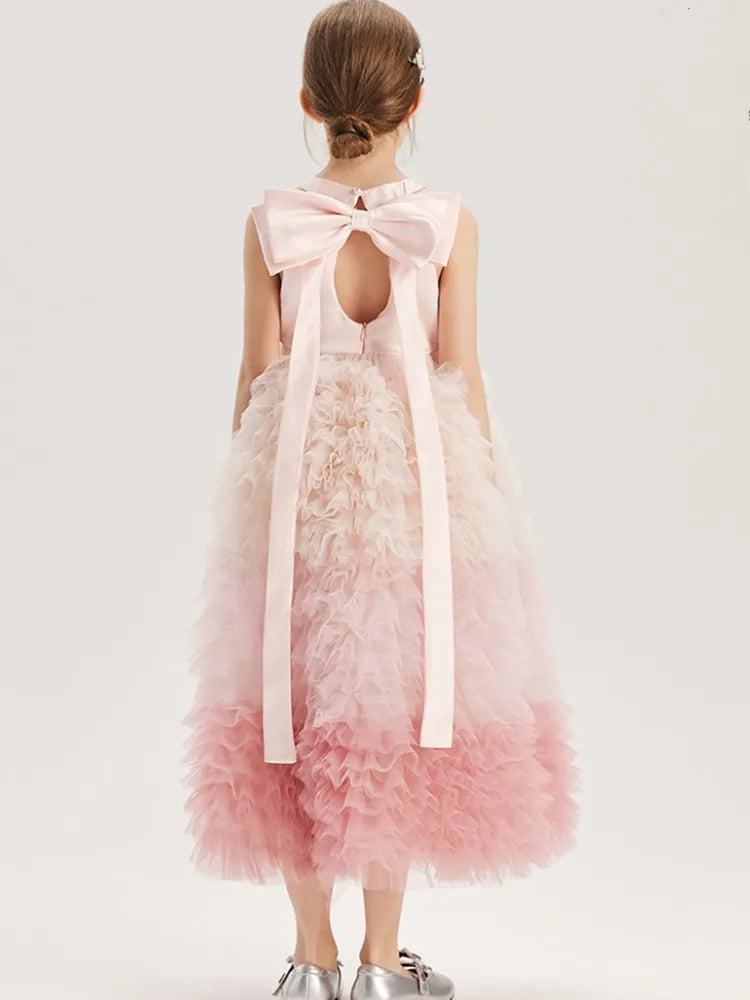 Blush Ombre Rose Ball Gown