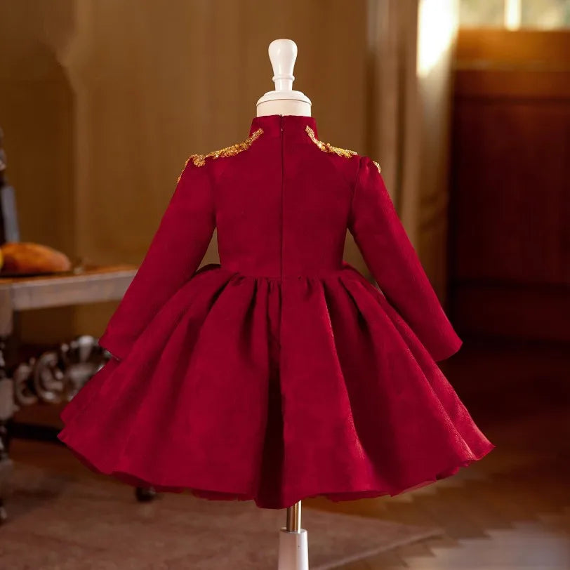 Crimson Imperial Bloom Dress